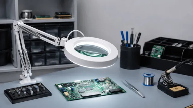 How Magnifying Lamp 20x Reduces Eye Strain in Micro-Soldering